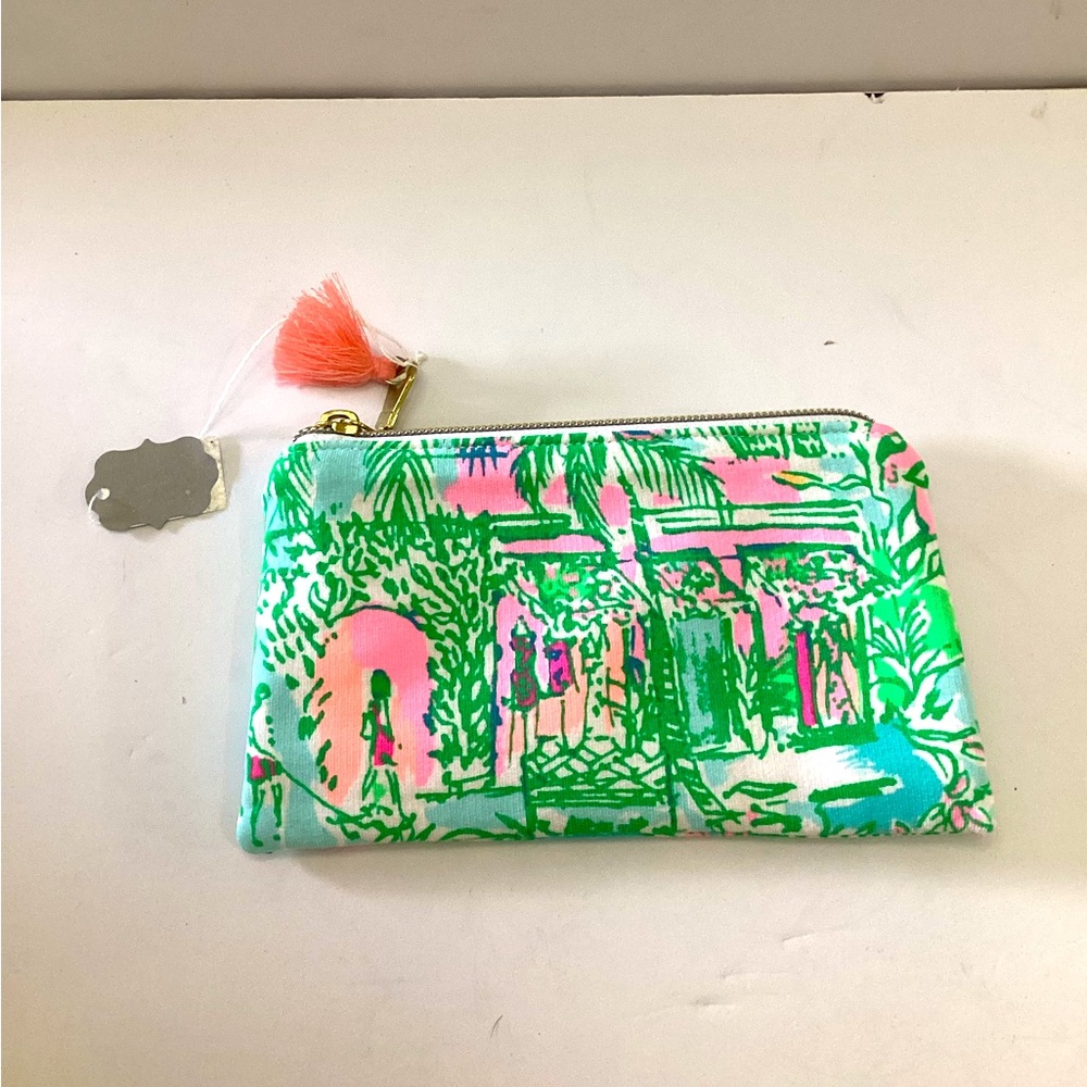 New Lilly Pulitzer accessories bag/wallet/makeup fabric bag  6.5" x 4